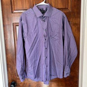 Kenneth Cole Awearness Slim-Fit Mens Dress Shirt Purple.